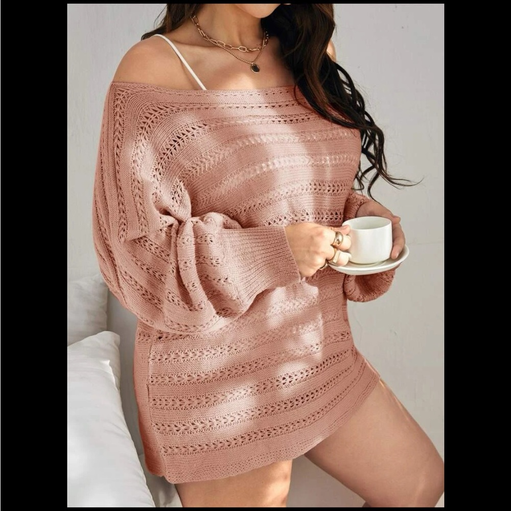 SHEIN pink/coral sweater